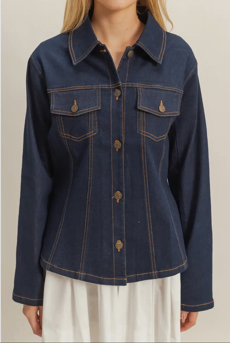 RAINE DENIM FITTED SHACKET
