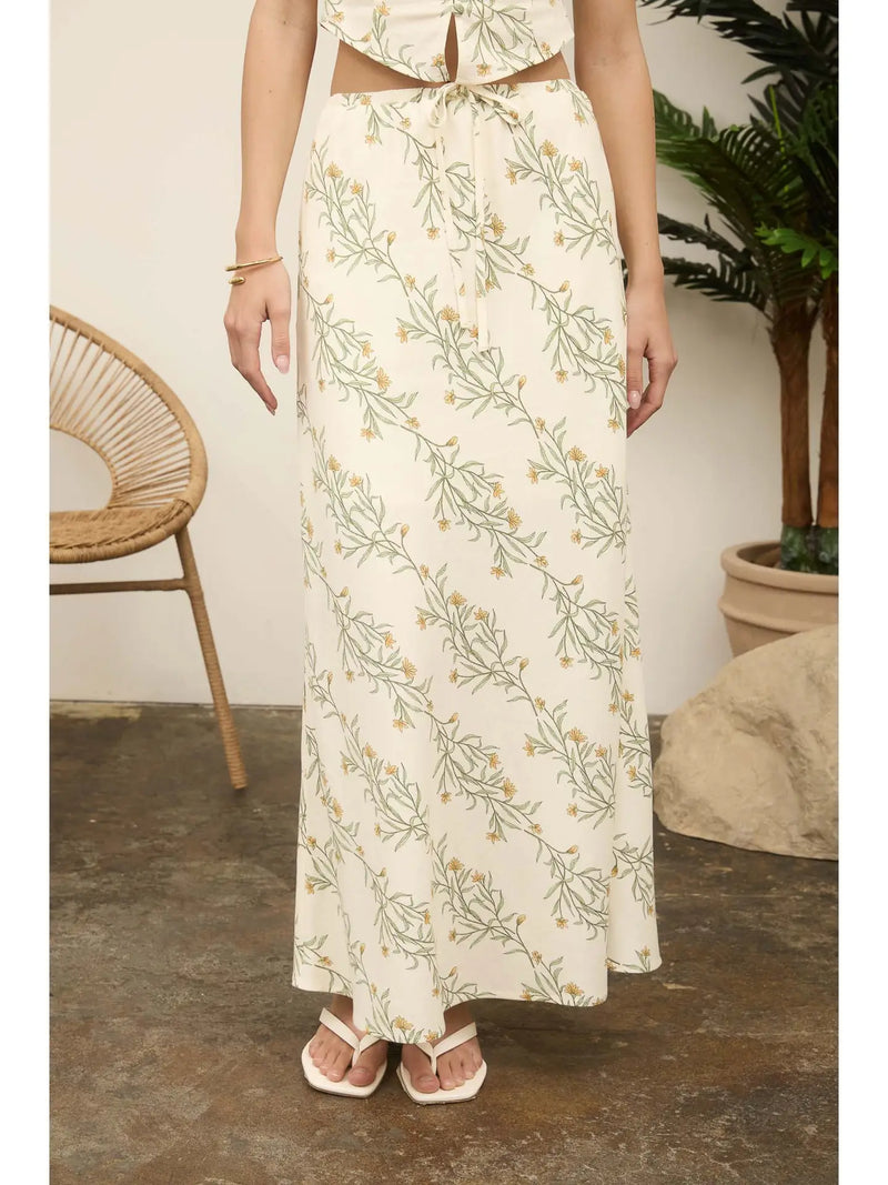 RENATA LINEN MIDI SKIRT