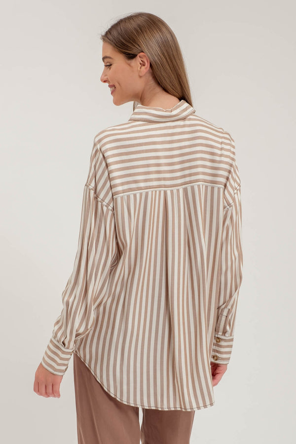 MAHLIA STRIPPED BUTTON DOWN