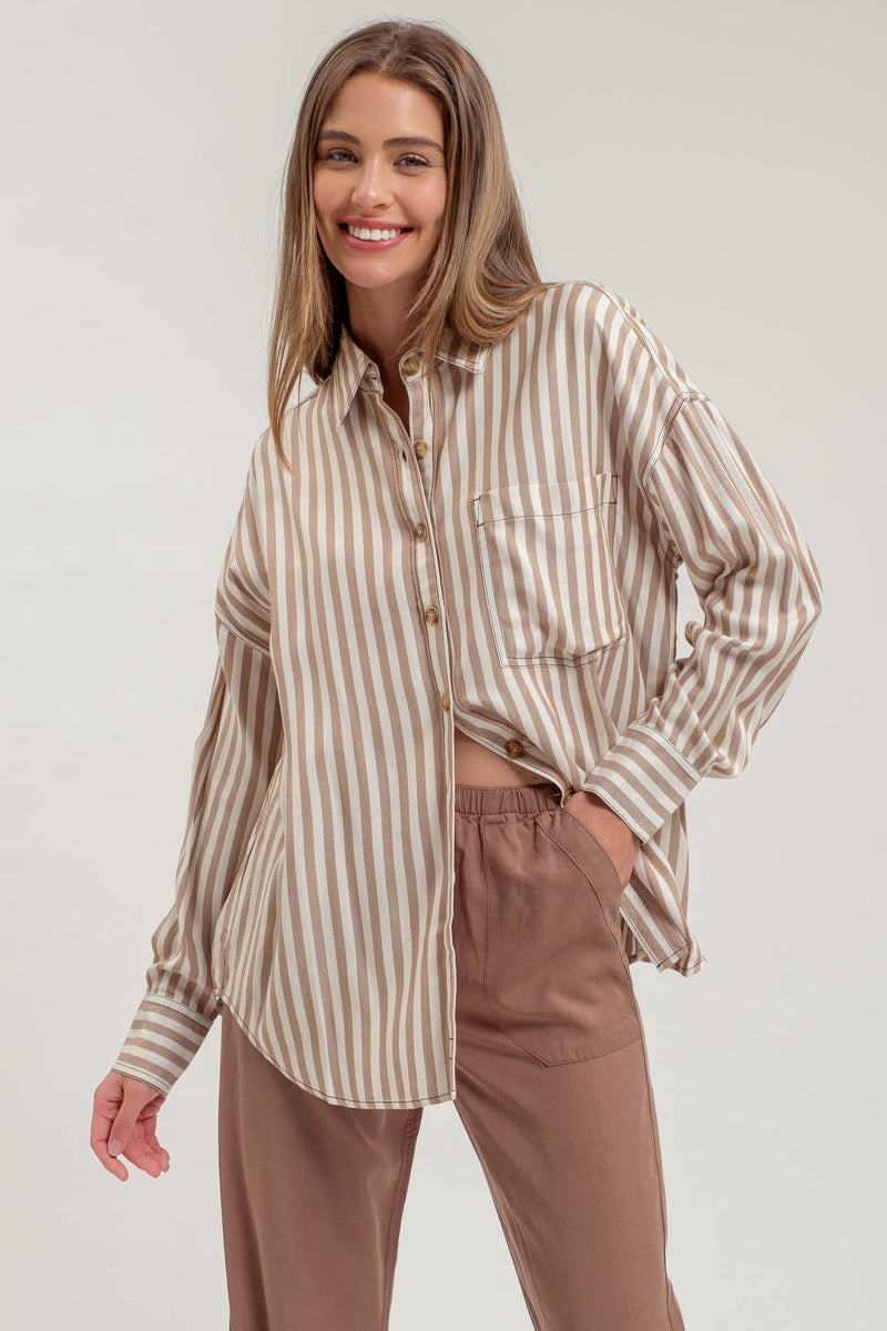 MAHLIA STRIPPED BUTTON DOWN