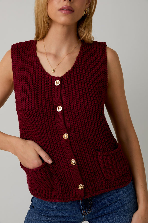 JANICE CHUNKY SWEATER VEST
