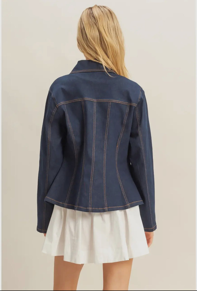 RAINE DENIM FITTED SHACKET