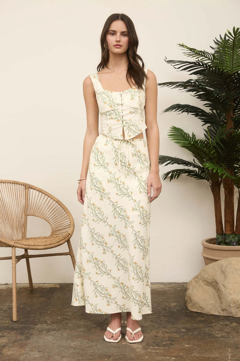 RENATA LINEN MIDI SKIRT