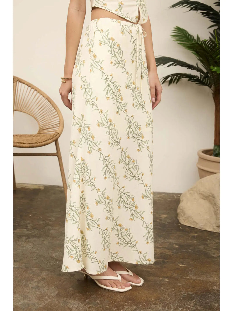 RENATA LINEN MIDI SKIRT