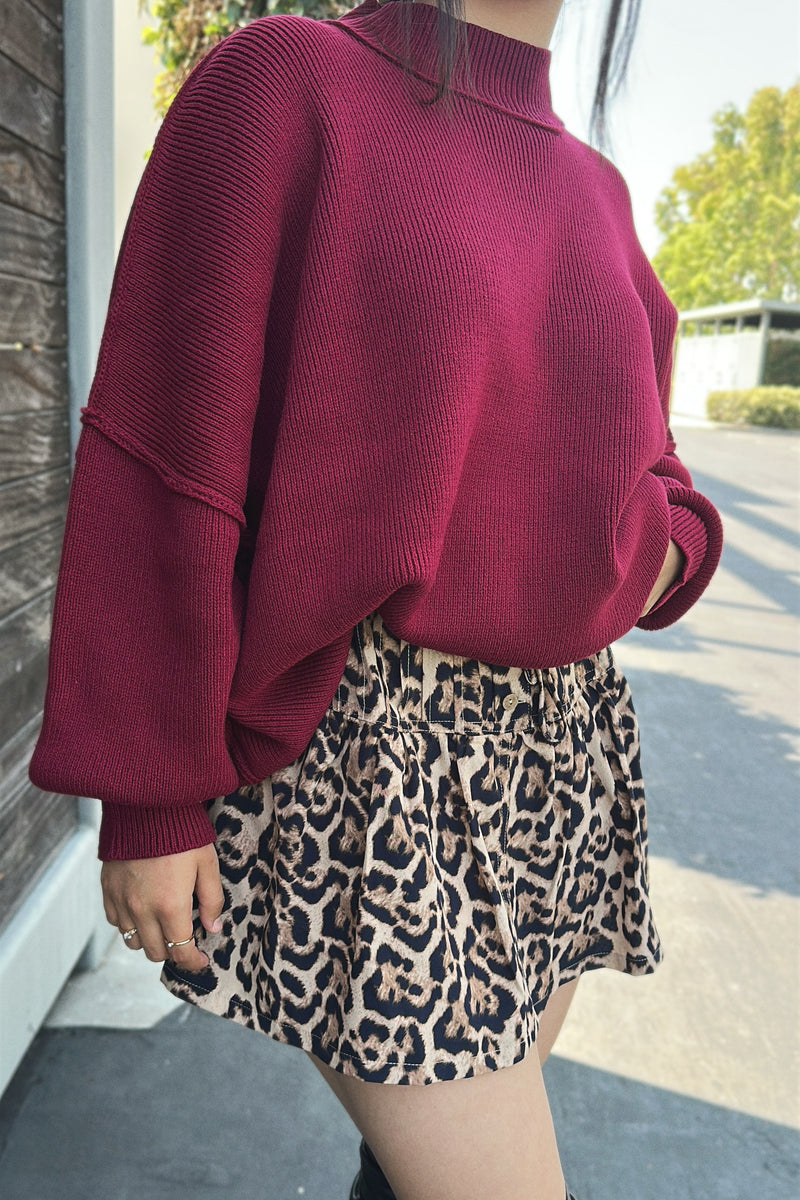 DENISE LEOPARD SKORT