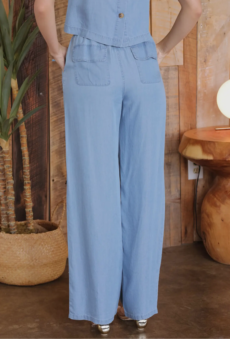 TORIE CHAMBRAY PANTS