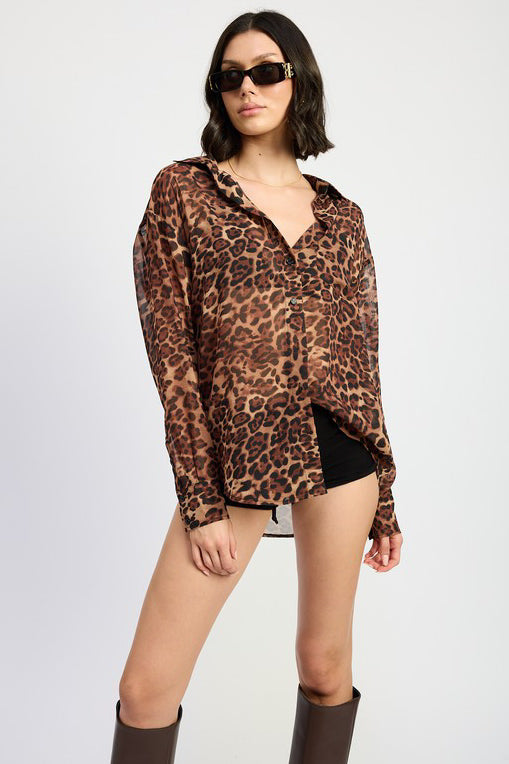 EVELYN ANIMAL PRINT TOP