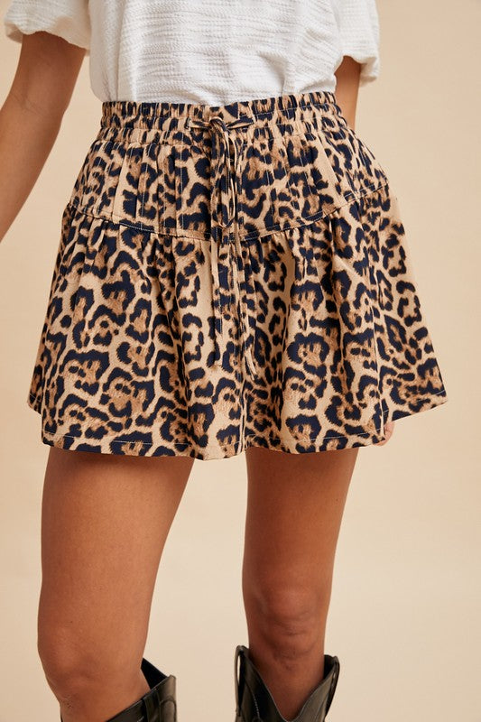 DENISE LEOPARD SKORT