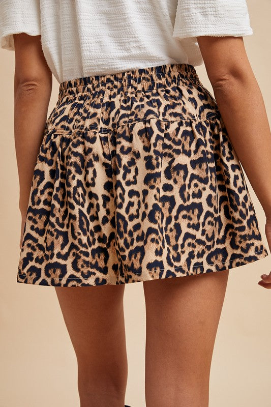 DENISE LEOPARD SKORT