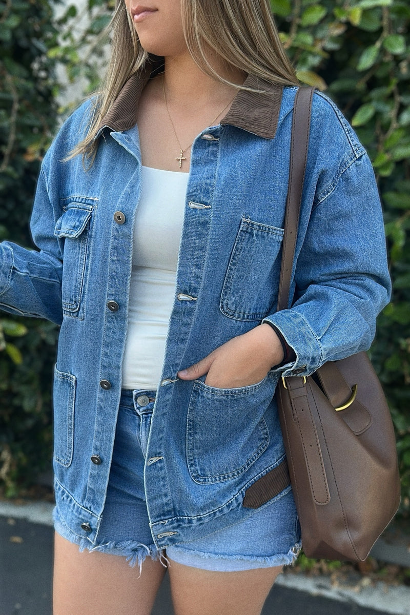 KATHERINE CONTRAST DENIM JACKET