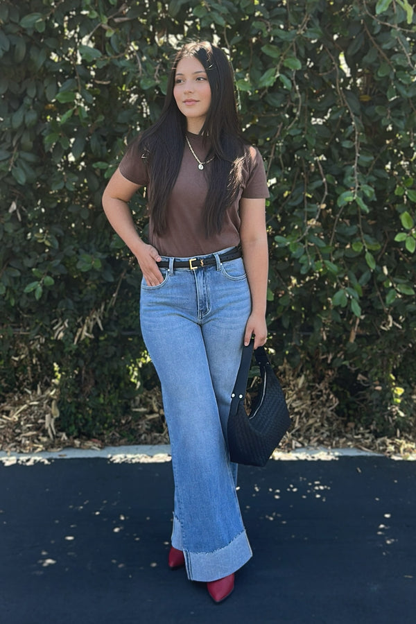 RAVEN CUFFED 90'S JEANS